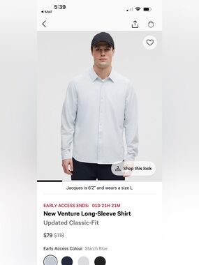 Lululemon Men’s Button-Up Shirt